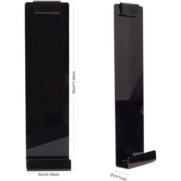 Black Computer Monitor Memo Board with Clip, Holds Phone and more - Picture 2 of 4